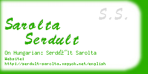 sarolta serdult business card